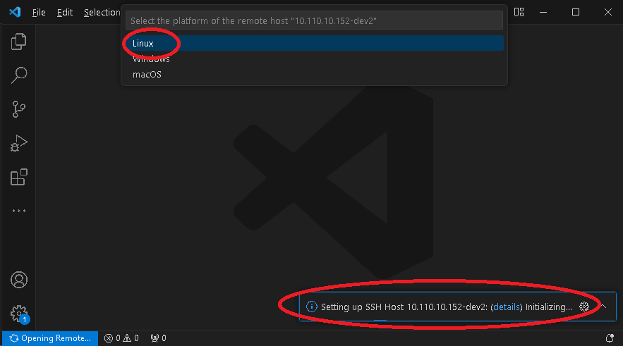 选择 Linux 系统